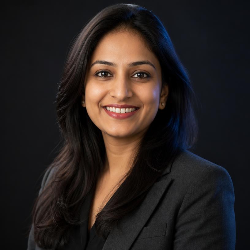 Portrait of Meera Sundaram, Lead React Engineer
